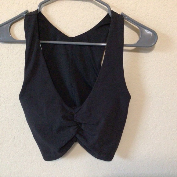 Lululemon Ruched Nulu Longline Yoga Bra Size 8 BLACK Worn 1x - Picture 4 of 9